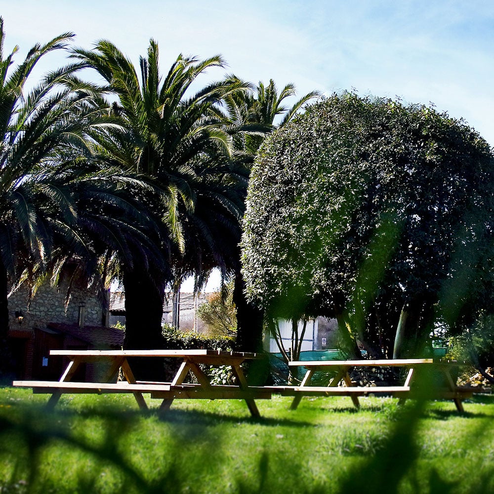 zona exterior del jardin de la curva surf house