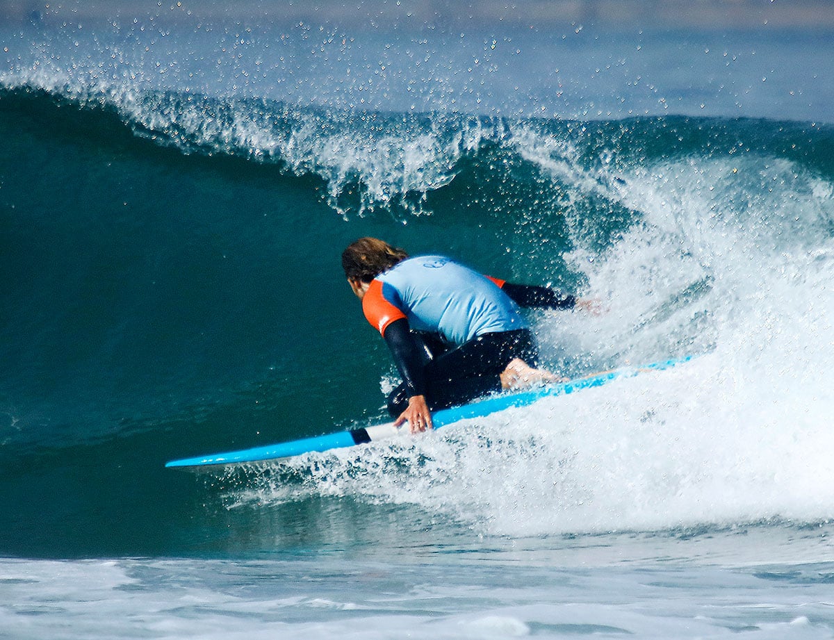 Instructor de clases de surf de La Curva